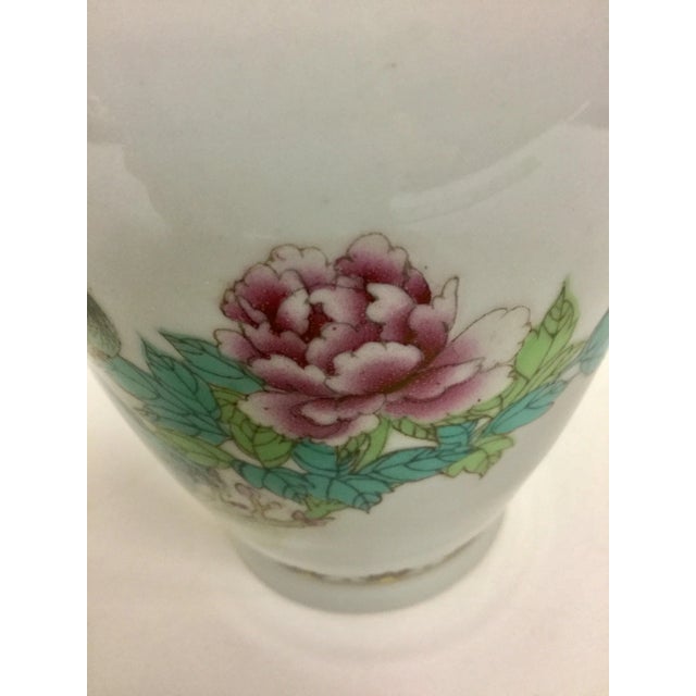 Antique Chinese Hand Painted Peacock Vase For Sale - Image 10 of 11