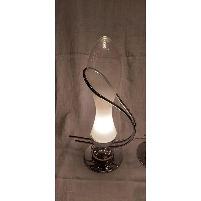 Mid-Century Modern Vintage Table Lamps from Mazzega, Set of 2 For Sale - Image 3 of 6