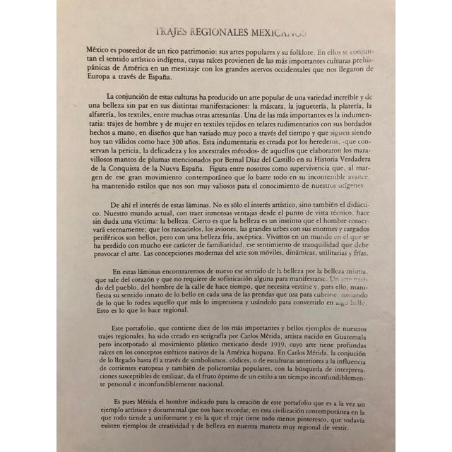 1940s Carlos Merida, 1945 Mexican Modernist Silkscreen Serigraph Print Regional Dress Carlos Merida, 1945 For Sale - Image 5 of 6