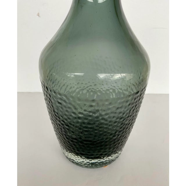 Stylish Global Views Modern Large Gray Glass Pebble Bottom Vase, showroom floor sample