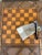 Vintage 1970’s Full Set of Folk Art Handmade Fired Clay Checkers With Handmade Bag For Sale - Image 4 of 10