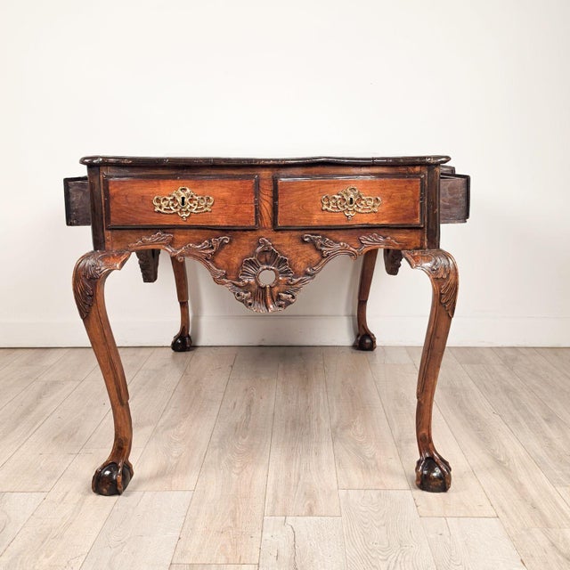 Wood Baroque Portuguese Desk - Center Table Circa 19th Century For Sale - Image 7 of 13
