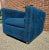1970s Century Modern Blue Chenille Club Lounge Chair by Levitz Furniture For Sale - Image 14 of 17