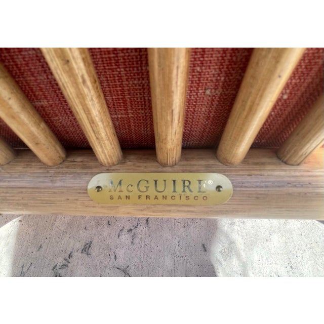 Champagne Baker McGuire Rattan Dining Chairs, Balboa Collection a Set of Eight For Sale - Image 8 of 18