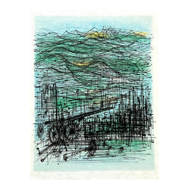 Jean Carzou Original Lithograph L’adieu Aux Armes 2 Mourlot 1964 For Sale
