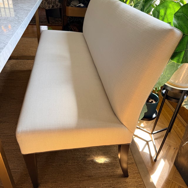 Textile Ethan Allen Clinton Dining Bench For Sale - Image 7 of 8