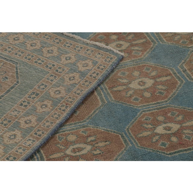 Beige Rug & Kilim’s Caucasian-Inspired Rug, Blue With Beige-Brown Star Medallions For Sale - Image 8 of 8