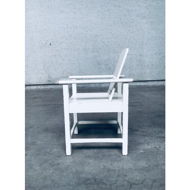 White Set of Art Deco Handmade Childrens Armchair Set, Belgium, 1920s For Sale - Image 8 of 18