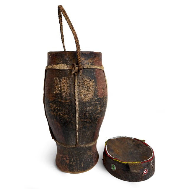 Brown Antique Old Herbal Medicine Container Kenya For Sale - Image 8 of 13