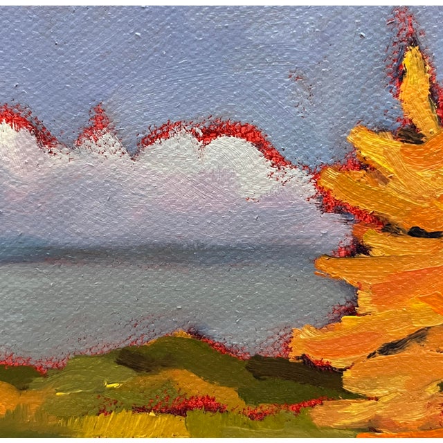2025 Contemporary Impressionist Autumn Field Landscape Oil Painting by Catherine J. Martzloff For Sale - Image 4 of 7