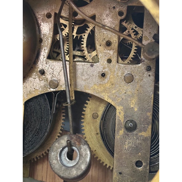 1890s French Rococo Delft Mantle Clock For Sale - Image 9 of 16