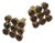 Art Deco 1960s Gold-Tone Brass Topaz Rhinestone Cufflinks, Unisex For Sale