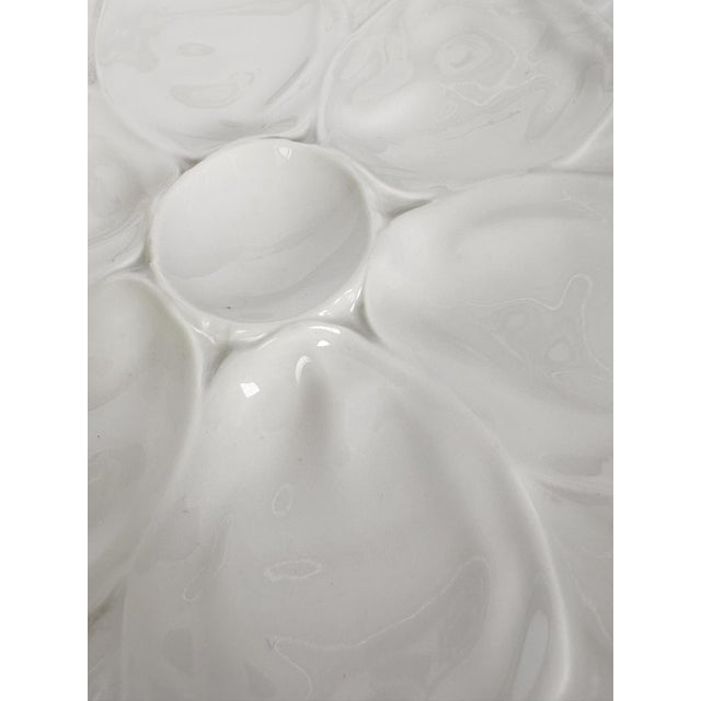Set of 4 Majolica Plates in White Ceramic, France, 1980s, Set of 4 For Sale - Image 6 of 13
