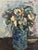 Mid 20th Century An Original, Highly Textured Modernist Floral Still Life - Signed For Sale In Los Angeles - Image 6 of 10