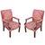 Wood Antique Dining Chairs with Silk Damask Upholstery - Set of 2 For Sale - Image 7 of 7