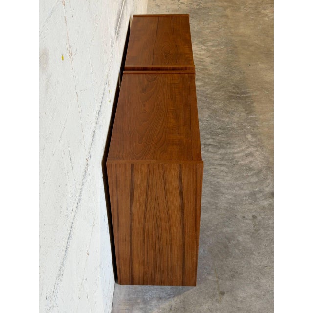 Teak Nightstands Set of 2 With Open Shelves Danish Mid-Century Modern 1960s For Sale - Image 4 of 10
