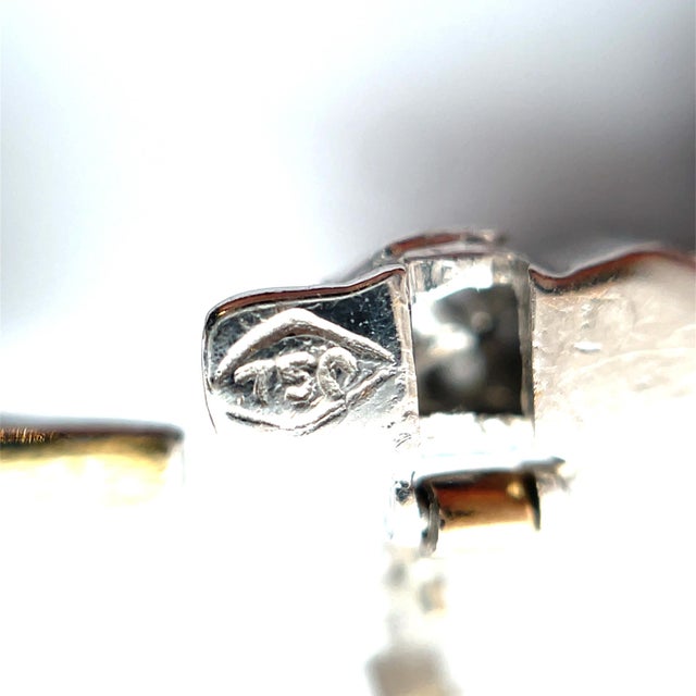 Early 21st Century 18k White Gold Bowtie Link 8cts Diamond Necklace For Sale - Image 5 of 7