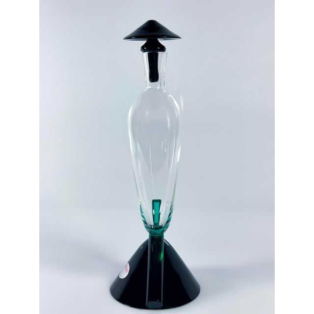 Postmodern Crystal Decanter by Giovanni Cenedese, 1980s For Sale - Image 3 of 9