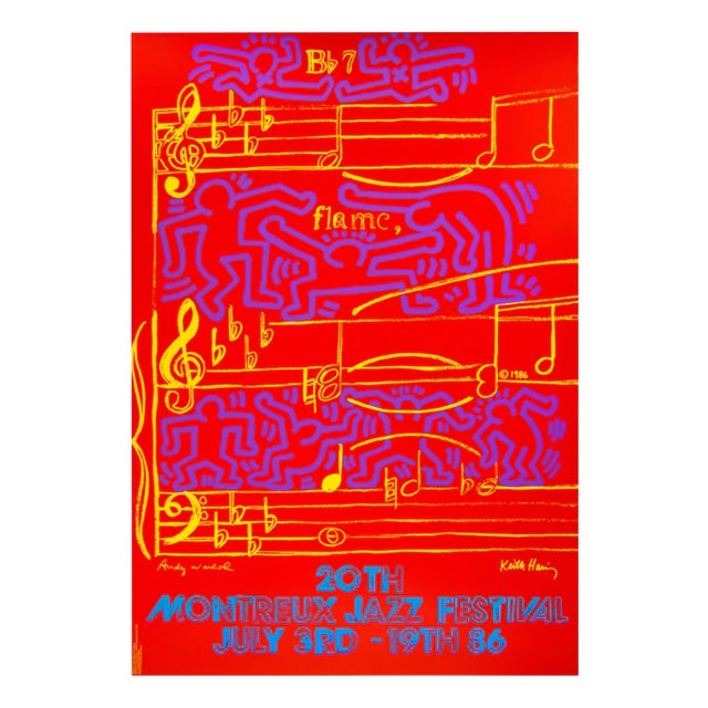 Andy Warhol & Keith Haring, Montreux Jazz Festival, 1986, Print For Sale