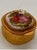 Vintage Italian Porcellane Limoges Pill Box Gold Florentine Fragonard Courting For Sale - Image 12 of 12