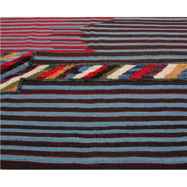 Handwoven Scandinavian Style Persian Kilim Area Rug 4'0" X 6'9" For Sale - Image 4 of 9