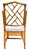 Vintage Set of 4 Chinese Chippendale Bamboo Dining Chairs With Lattice Backs For Sale - Image 10 of 16