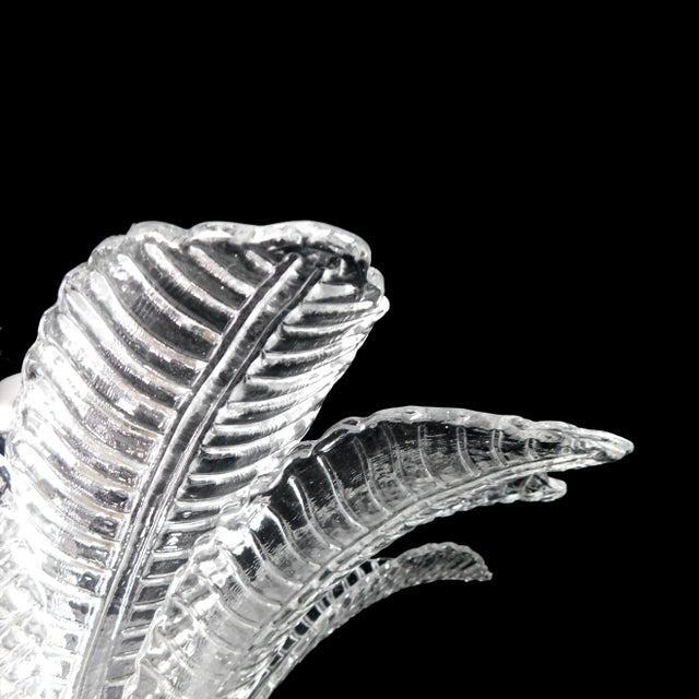 Fabio Ltd 21st Century Italian Fern Murano Glass Flush Mount by Fabio LTD For Sale - Image 4 of 5
