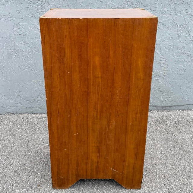 Vintage Chinese Brass and Burlwood Lingerie Armoire For Sale - Image 10 of 10