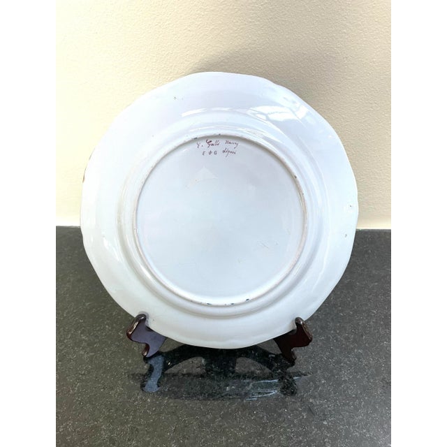 Emile Galle 19th Century French Faience Plate by Emile Galle For Sale - Image 4 of 5