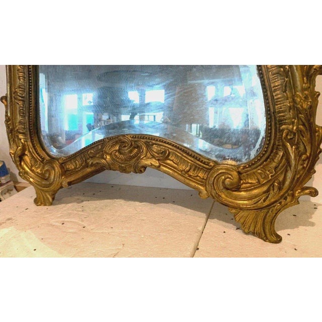 Louis XV Style Rocaille Mirror in Wood and Gilded Stucco For Sale - Image 11 of 13