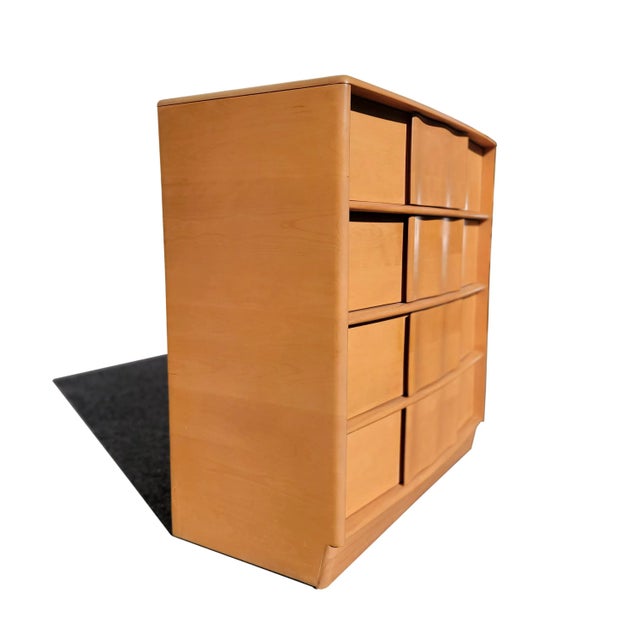 Wood A Mid-Century Modern Heywood Wakefield Sculptura Highboy Dresser For Sale - Image 7 of 12