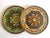 Moroccan Vintage Mid Century Moroccan Brass Multicolor Inlaid Enamel Decorative Wall Plates - Set of 2 For Sale - Image 3 of 13