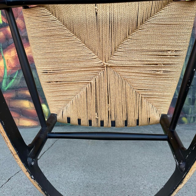 Mid century modern Danish rocking chair by Hans Wegner. This is the “A7” model. This chair features a tall back rest and...