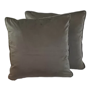 Contemporary Medium Gray Pillows - A Pair