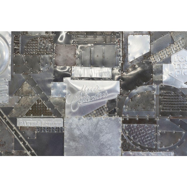 Max Neufeldt Aluminum Collage – Assemblage Sculpture 1985 For Sale - Image 4 of 6