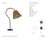 Amber Lewis by Visual Comfort Signature Dume 24" Arched Table Lamp in Aged Iron with Natural Abaca Shade Designer: Amber...