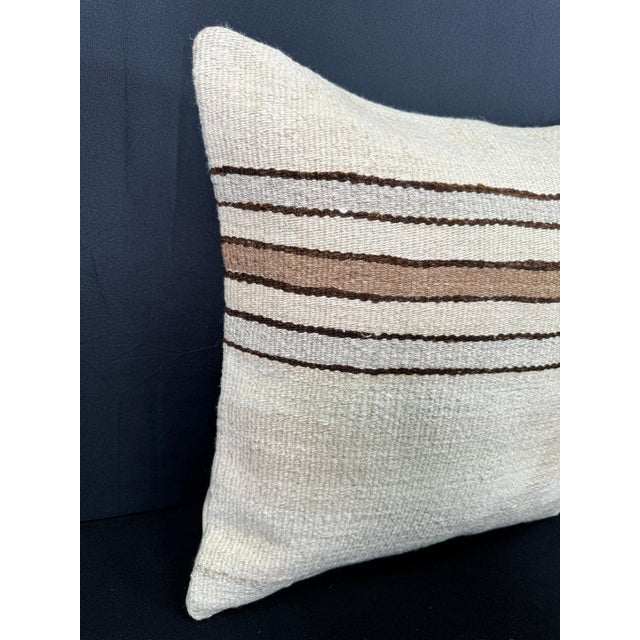 Turkish Hemp Pillow Cushion Natural Beige Brown Pillow Cushion Cover 20"x20" #30621 Enhance your home decor with our Kilim...