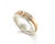 Italian Tiffany & Co. T 2 Sterling Silver 18k Rose Gold Narrow Band Ring Size 4.5 For Sale - Image 3 of 6