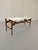 Vintage Brown and White Wooden Bench, 1950, in Very Good conditions. Designed 1950 to 1959