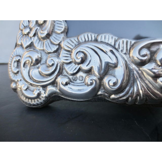 1990s Sterling Silver Photo Frame by Carrs London Circa 1989 For Sale - Image 5 of 6