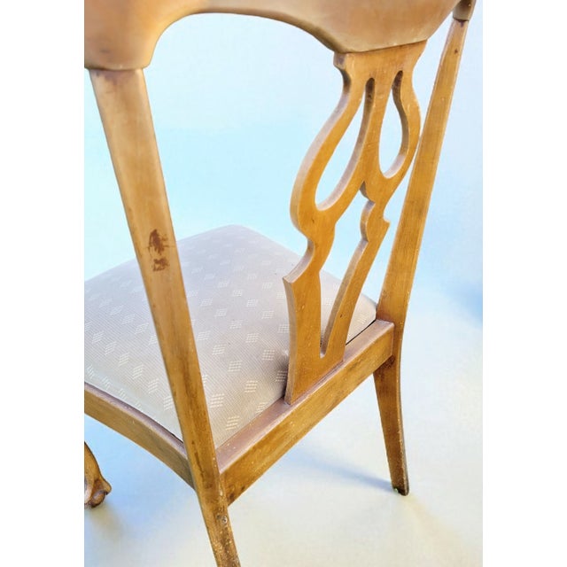 Antique English Oak Dining Chairs, 1890s, Set of 4 For Sale - Image 4 of 14