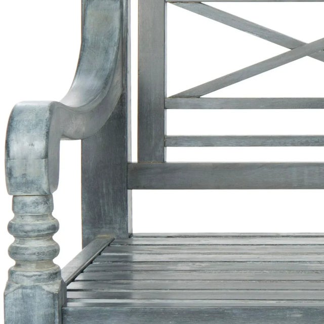 Lyndon Bench in Ash Grey For Sale - Image 4 of 6