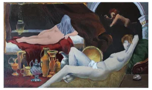 Albert Goltjakov, Emancipation, Mixed Media on Paper