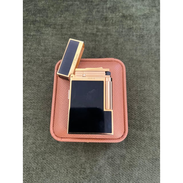 Christian Dior Rare Vintage Dupont Lighter & Christian Dior Cufflinks & Neck Tie Gift Set For Sale - Image 4 of 18