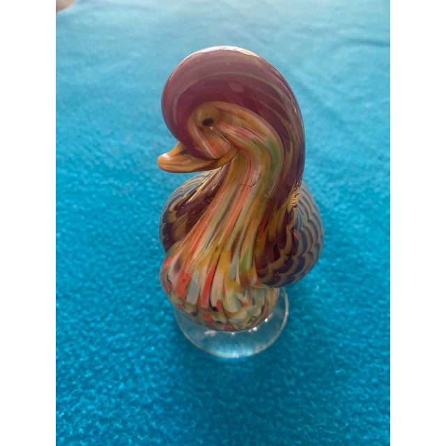 Brick Red La Tour d'Argent Murano Glass Duck For Sale - Image 8 of 9