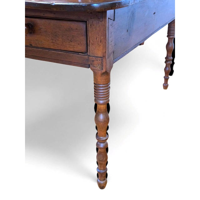 Mid 20th Century French Provincial Louis Philippe Period Fruitwood Drop-Leaf Table For Sale In Houston - Image 6 of 16