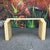 Mid 20th Century Post Modern Grass Cloth Sofa Console Table For Sale - Image 5 of 12