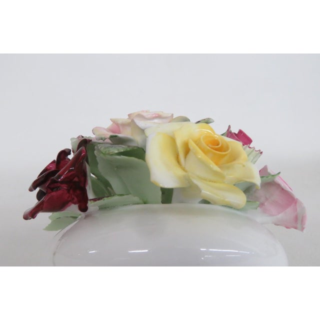 Royal Adderley Bone China Floral Basket of Roses Figurine Made in England 5054b For Sale - Image 12 of 18
