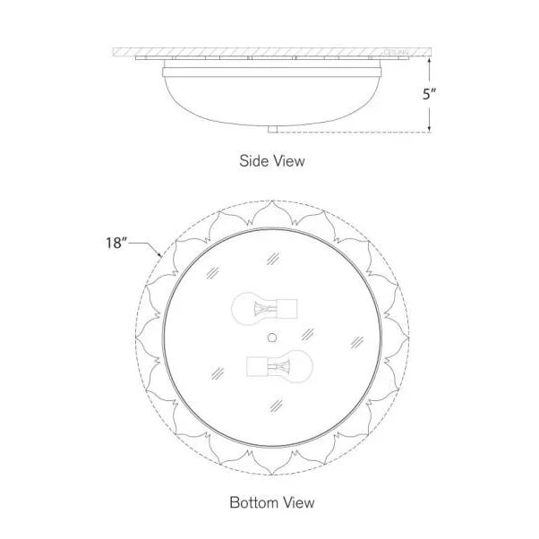 Traditional Alexa Hampton for Visual Comfort Signature Rachel Large Flush Mount in Polished Nickel with White Glass For Sale - Image 3 of 3