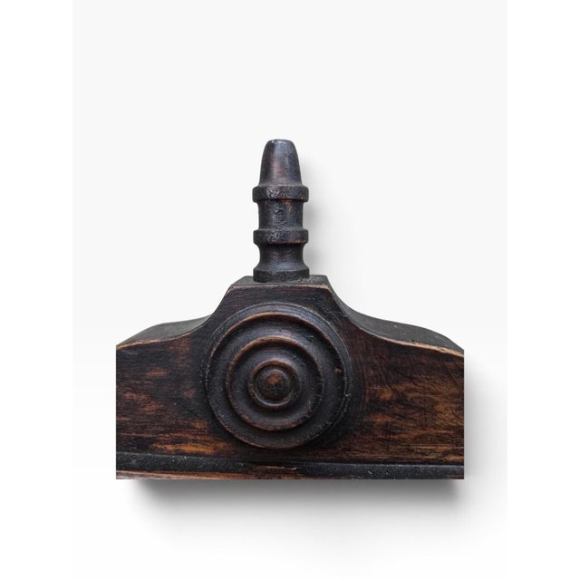 Wood Pagoda Spanish Revival Spindle Carved Headboard Full For Sale - Image 7 of 11